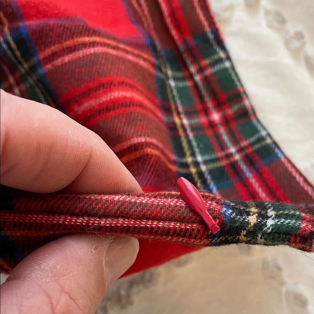 Red Plaid Pillow Covers set of two new